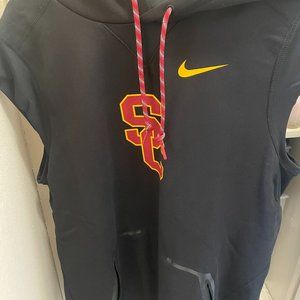 USC Trojans Nike Dri-Fit Football Hoodie Sweatshirt Sleveless Team Issued Size L